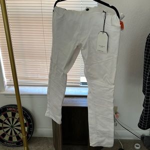 Mens stretch fit white jeans
